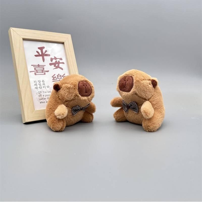 Очаровательная плюшевая игрушка-брелок Капибара, милая кукла-животное, набитая ПП-хлопком, подвеска для рюкзака