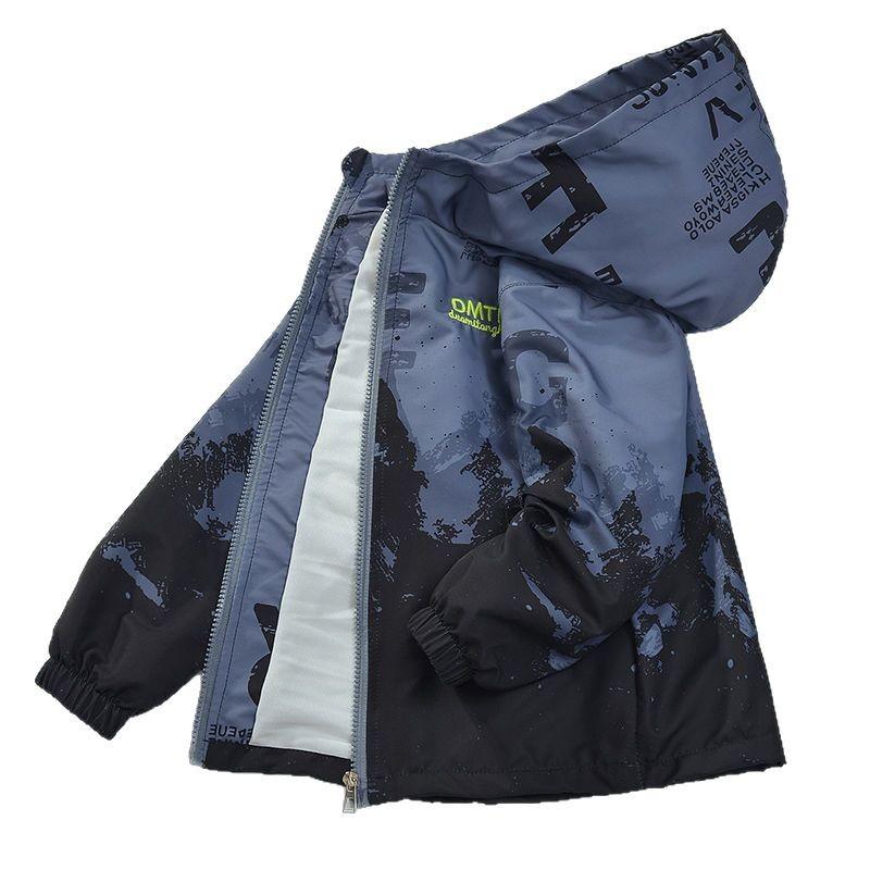 Детская весенняя куртка для мальчиков, осенняя куртка, повседневная легкая куртка с круглым вырезом