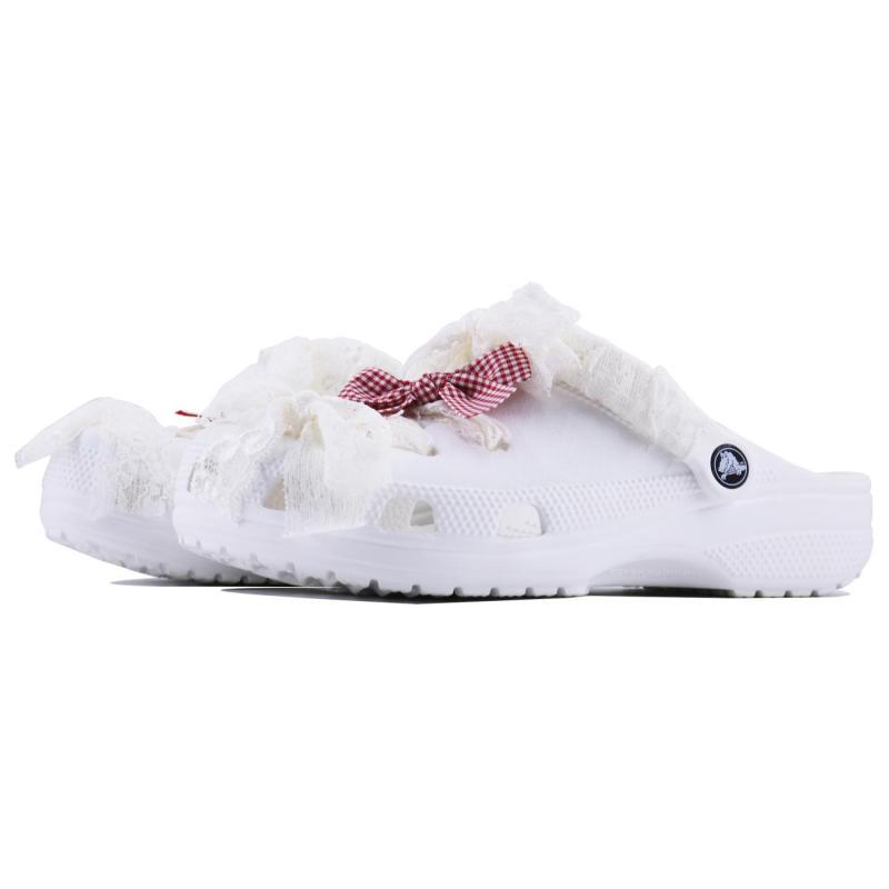 Crocs Классические клоги SDS на шнуровке, щенки, унисекс, белые