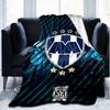 1PC Monter-rey Football Crest Art Printed Soft Flannel Blanket Throw for Adult Bedroom Living Room Sofa Camping Travel Fan gifts Christmas Gifts