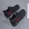 Fashion Red Women's Casual Running Shoes Soft Bottom Breathable Fly Knit Mesh Up Upper Comfortable Mom Shoes Summer Season Low Top