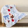 Lightweight Flannel Throw Blanket: Versatile, Skin-friendly & Soft Cozy, Ideal for Home, Car, Holiday Use (Christmas & Halloween)