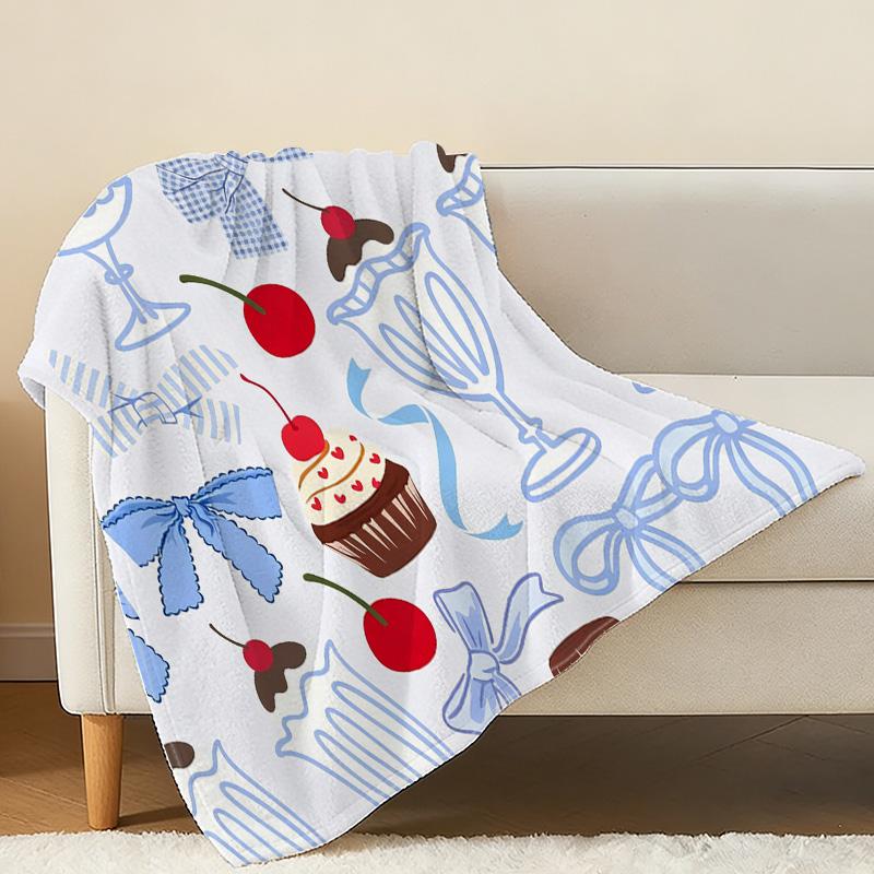 Lightweight Flannel Throw Blanket: Versatile, Skin-friendly & Soft Cozy, Ideal for Home, Car, Holiday Use (Christmas & Halloween)