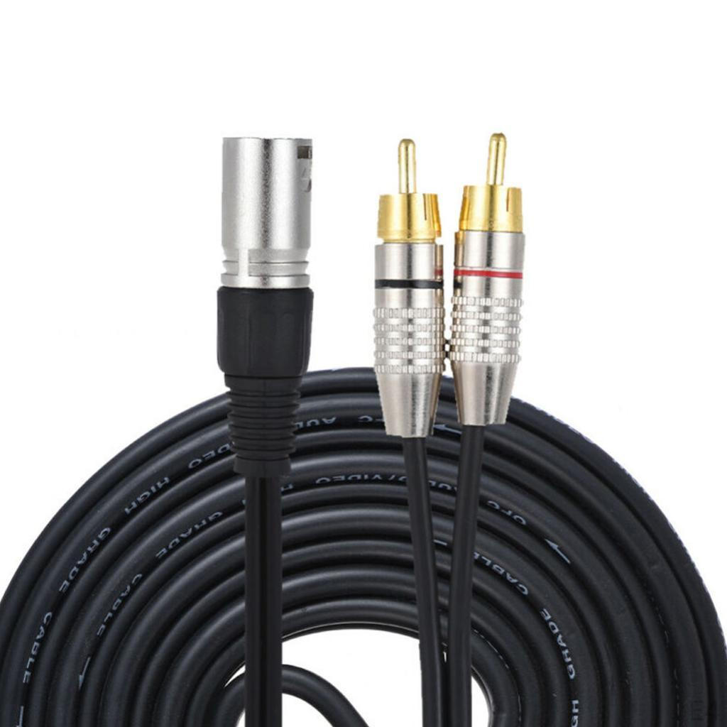 Male To XLR 3 Pin Microphone Cable Splitter Connector