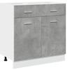 VidaXL Armoire à tiroirs "Lyon" Gris béton 80 x 46 x 81,5 cm Bois d'ingénierie 856091