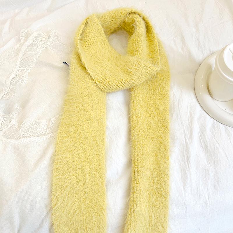 1 шт. модный шарф из меха норки мягкий плюшевый теплый шейный вязаный платок для улицы ветрозащитный длинный полосатый