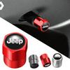 For Jeep 4Pcs Metal Car Wheel Tire Valves Caps Waterproof Dustproof Cover For Jeep Grand Cherokee Wrangler JK Gladiator Compa