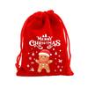 Красные рождественские подарочные мешочки на шнурке, тканевые мешочки для угощений, для карамельных яблок, праздничные подарочные пакеты, принадлежности для класса
