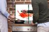 2x GLASS PROTECTIVE PLATE FOR STOVE 40x52 CHILLI