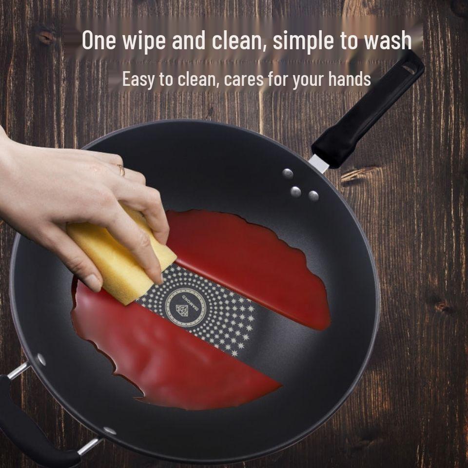 Непригораемый вок из немецкого хрусталя: Сковорода вок с плоским дном без дыма для индукционных и газовых плит.