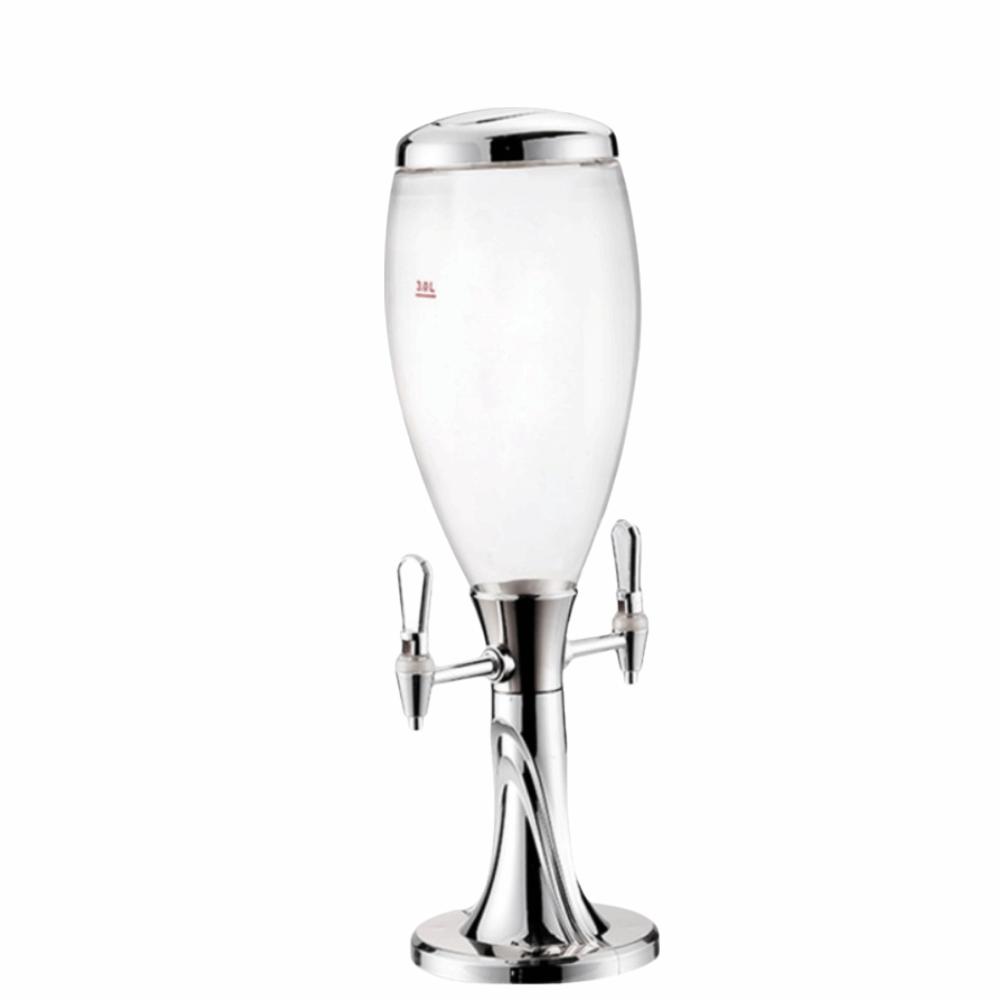 with Icicles Beer Dispenser Dual-Head Faucet Beverage Machine Creative Drink Holder Hotel Use