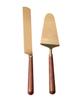 Набор лопаток для торта (2 шт), Golden Finish Stainless Steel Cake Server Set of 2,  Nestroots