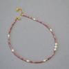 Французский нежный и милый светло-розовый розовый кварц натуральный камень бисерный пресноводный жемчуг в форме риса темпераментный многослойный универсальный тонкий чокер