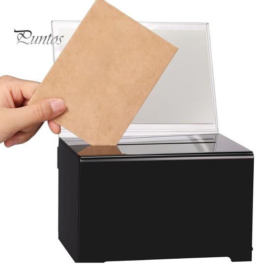 Акриловый ящик для пожертвований с замком Большая вместимость Высокопрочный ударопрочный легкий школьный ящик для голосования Ящик для предложений