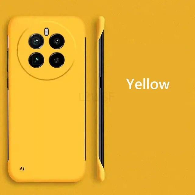 Безрамный тонкий кожаный матовый жесткий чехол для задней панели из ПК для Realme 12 Pro Plus Realme12 Pro + Plus 5G ярких цветов без полей, противоударный бампер