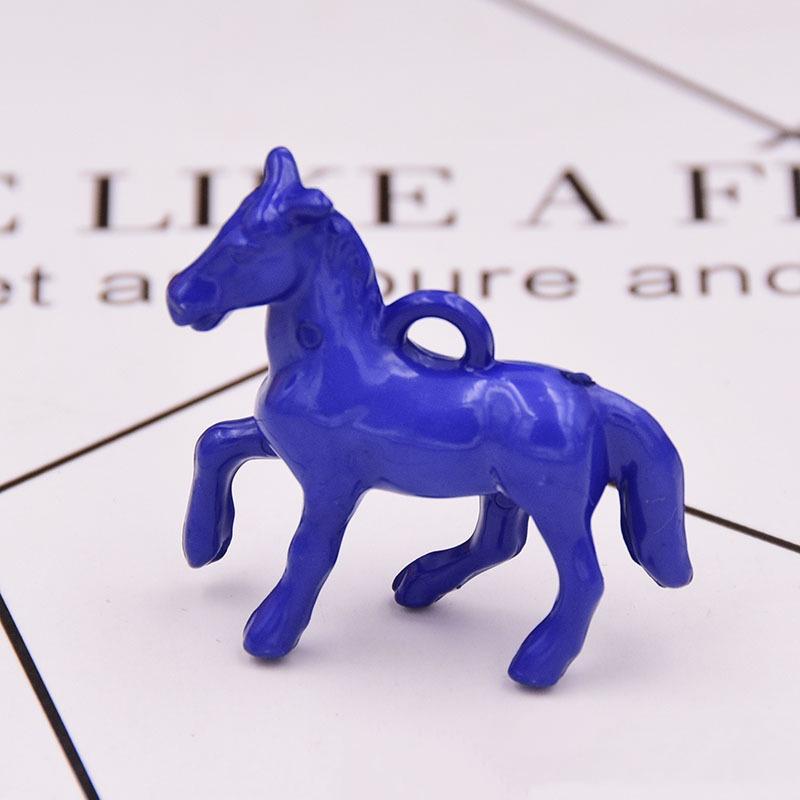 10 шт. Акриловые УФ Глянцевые Цветные 3D Подвески-Шармы в виде Лошади для Изготовления Ювелирных Изделий, Ожерелья, Серег, Браслетов, DIY Аксессуары
