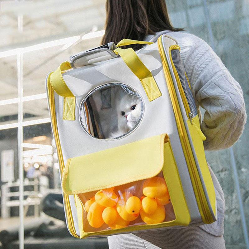 Рюкзак для домашних животных Рюкзак для домашних животных Сумка для путешествий на открытом воздухе Прочный и прочный рюкзак подходит для мелких и средних товаров для домашних животных