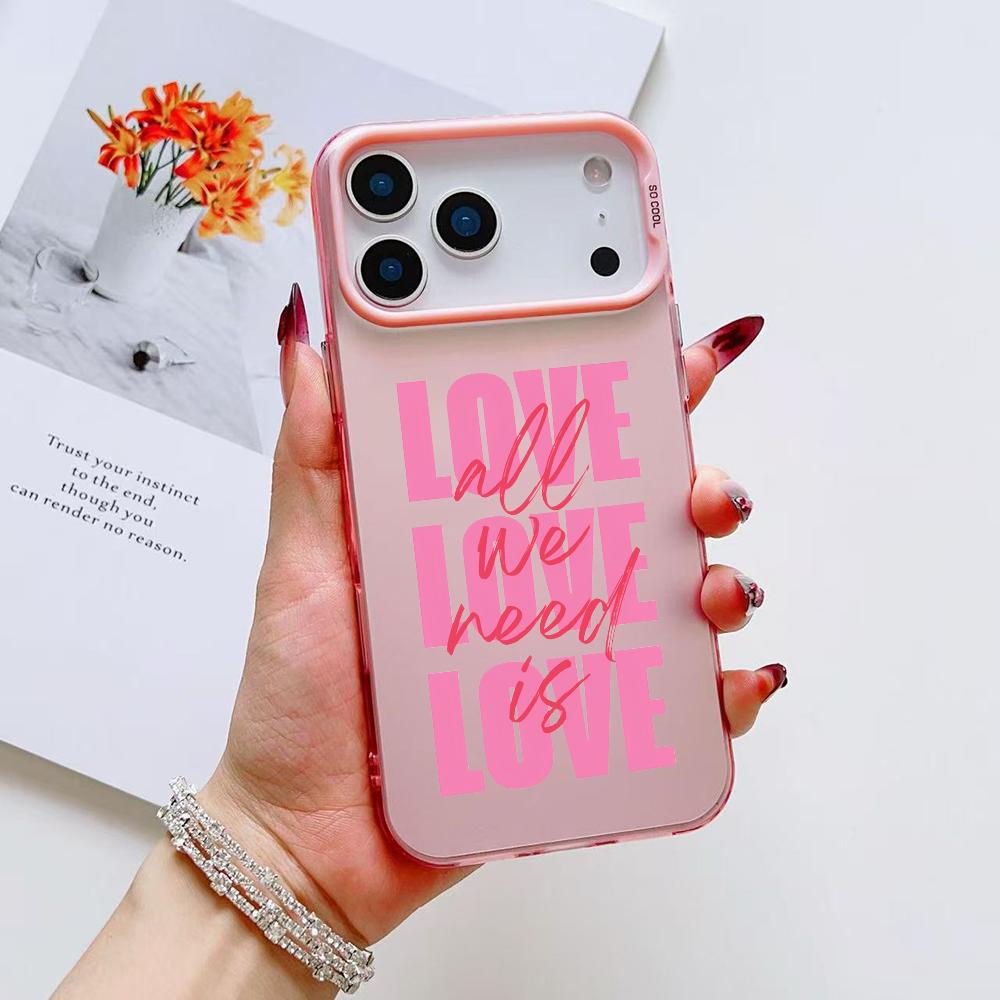 Чехол для телефона Love Art для iPhone 17 16 15 14 13 12 11 Pro Max Air Матовый Лазерный Аврора Ударопрочный Funda
