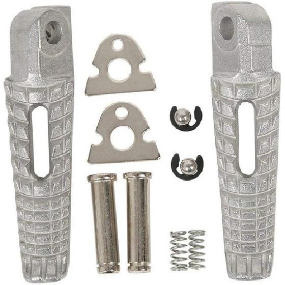 Motorcycle Footpeg Rear Footrest Foot Pegs Fits For 600 Silver#Rear#2