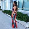 Women's Summer Printed Slim Sexy Sheath Long Dresses