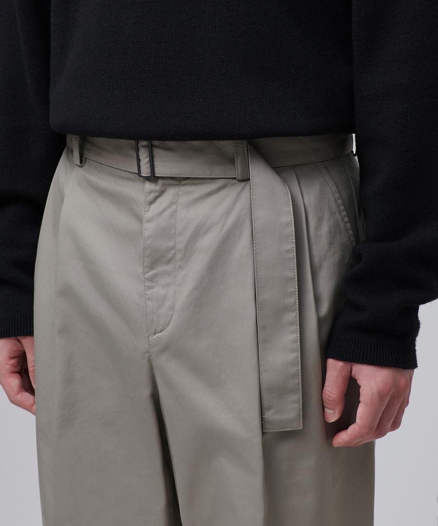 MUSINSA STANDARD Semi-Balloon Belted Chino Pants [Dusty Beige]