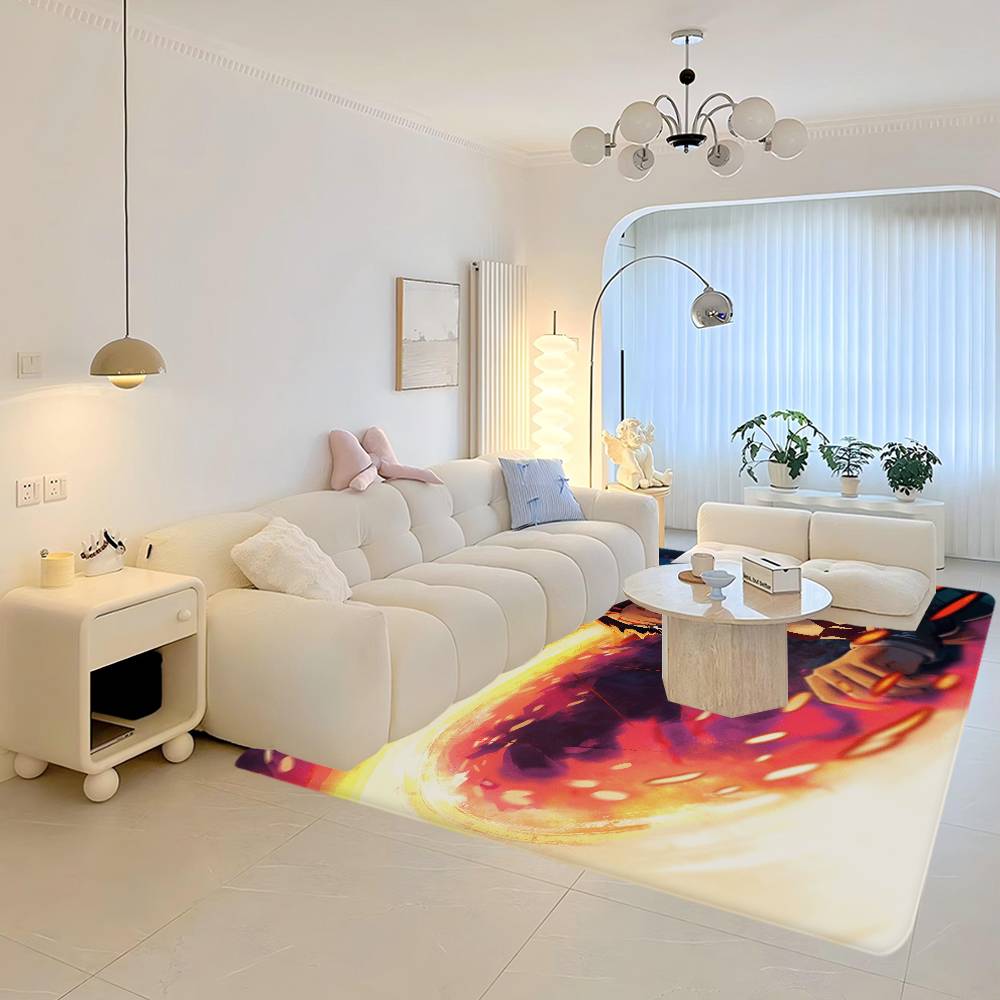 Японский истребитель демонов придверный коврик моющийся противоскользящий коврик для гостиной под диван и кресла, коврик для кухни и прикроватные коврики