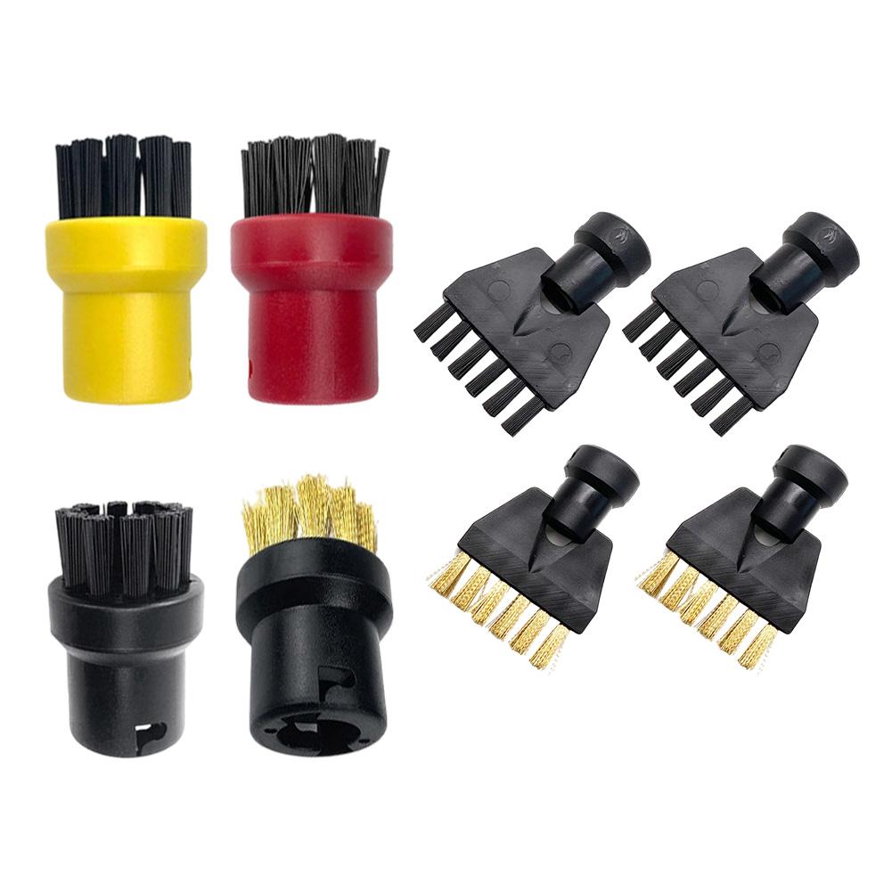 Набор аксессуаров для пароочистителя, 8 шт., для Karcher SC1 SC2 SC3 SC4 SC5. Включает нейлоновые и медные щетки, насадки для чистки