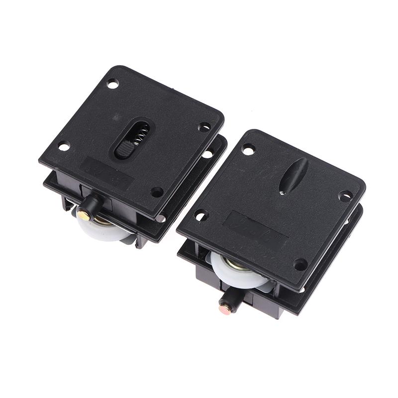 2 пары пластиковых роликов для раздвижных дверей для шкафа, черные ролики для раздвижных дверей, ролики для шкафа из нейлона, подвесные ролики