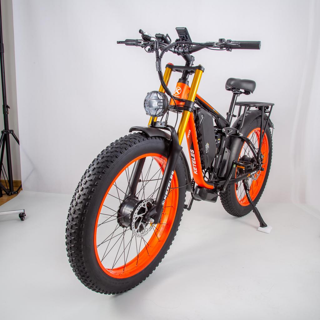 KETELES K800 Electric Bicycle Women 48V23Ah Battery, Dual 1000W Motor, 26Tire Men's Electric Bicycle