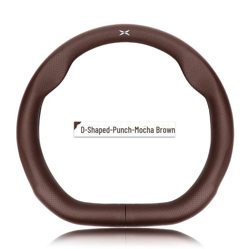«Чехол на руль из натуральной кожи Xiaopeng P7/P5/G3i/G9F — устойчивый к поту, ультратонкий, универсальный, подходит для любого сезона»