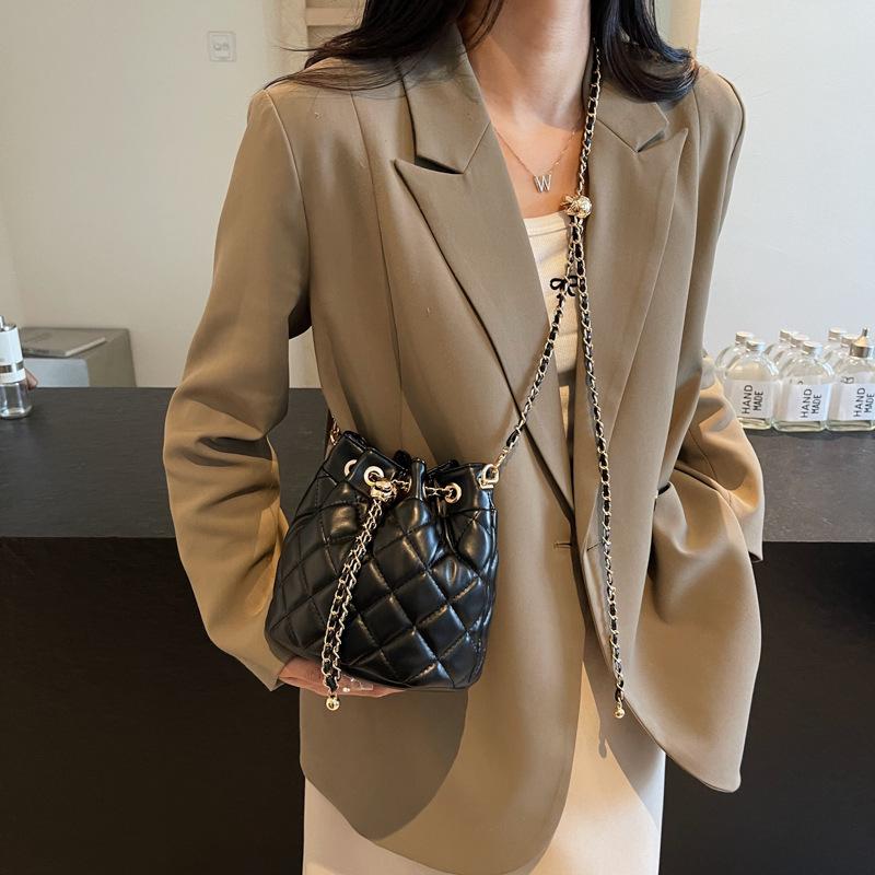 Цепочка Argyle Crossbody 2024 Роскошная Сумка-Ведро на Шнурке Для Женщин