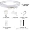 Ceiling Curtain Track Easy Installation Universal Curved Heavy-Duty Flexible Bendable Sliding Curtain Rail System Room Divider Kit