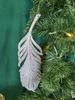 Silver Glitter Feather Pendant