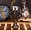2026 Viking Ship Drakkar Fly Dragon Skull Goblet Stainless Steel Insert Halloween Wine Glass Retro Skull Chalice Cup Shot Glass