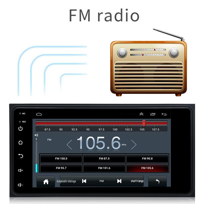 7-дюймовый универсальный Android GPS с камерой заднего вида и экраном из закаленного стекла 2.5D для Corolla