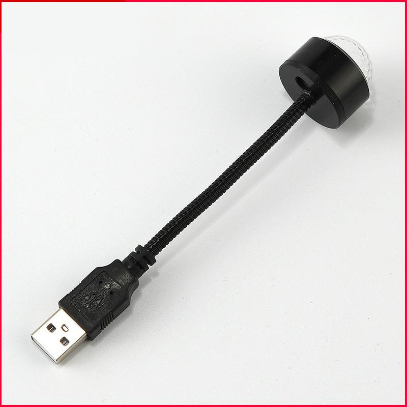 USB Цветная Сценическая Подсветка 161° Всестороннее Вращение Светодиодный Проектор Свет DJ Автомобиль Управляемый Голосом Музыкой Атмосферные Огни для Вечеринки
