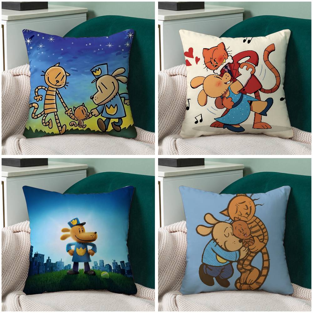Cartoon DDogmans Throw Pillow Covers Pattern Cushion Cover Suitable For Sofa Bedroom Car Pillow Cover