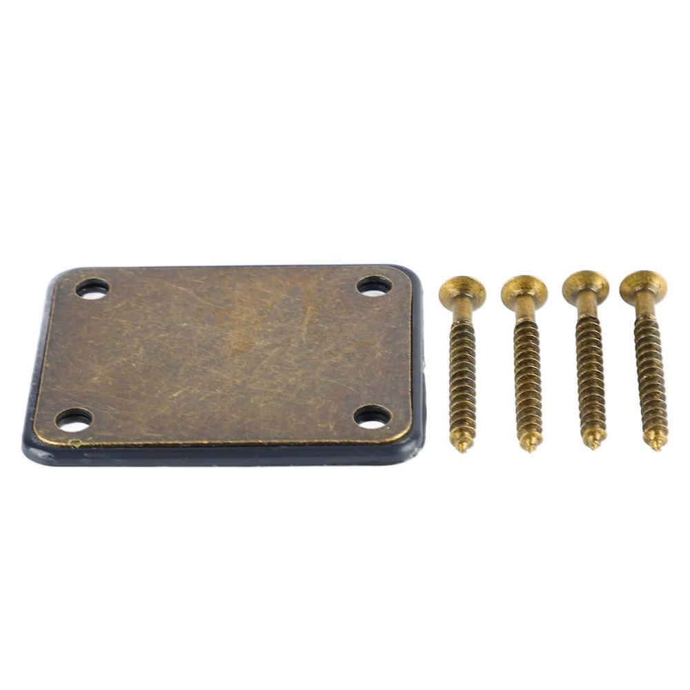 Metal+Plastic Material Electric Guitar Plate 4 Holes Bass Neck Plate  For Electric Guitar