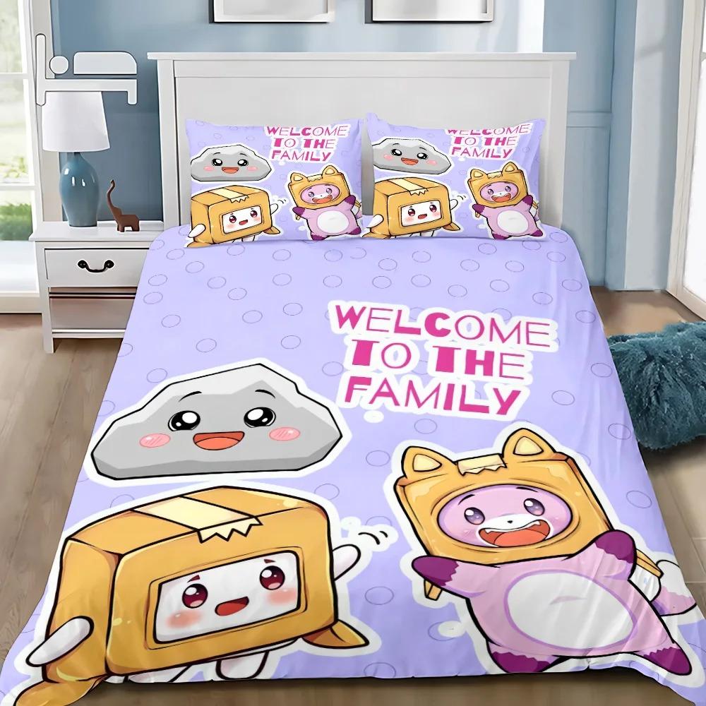 Мультяшный пододеяльник наволочка комплект постельного белья L-Lankyboxes взрослый мальчик девочка украшение спальни детский подарок односпальный двуспальный большой размер