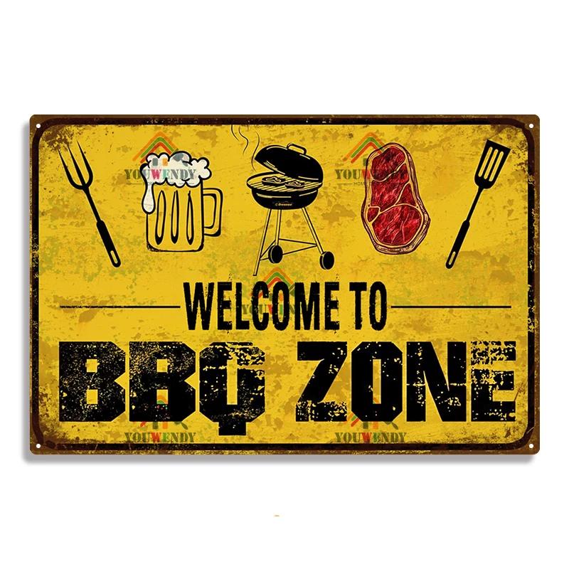 Ретро Металлические жестяные таблички DADS BBQ Декоративная табличка Настенный декор для Барбекю Бара Паба Кухни Зоны для вечеринок Винтажная металлическая пластина