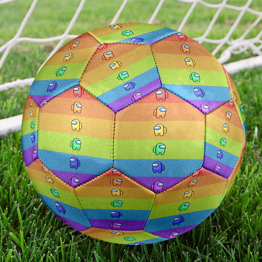 Among Us Print Size 5 Soccer Ball, Standard Match Football for Sports Game and Team Practice, Ideal Gift for Soccer Fans