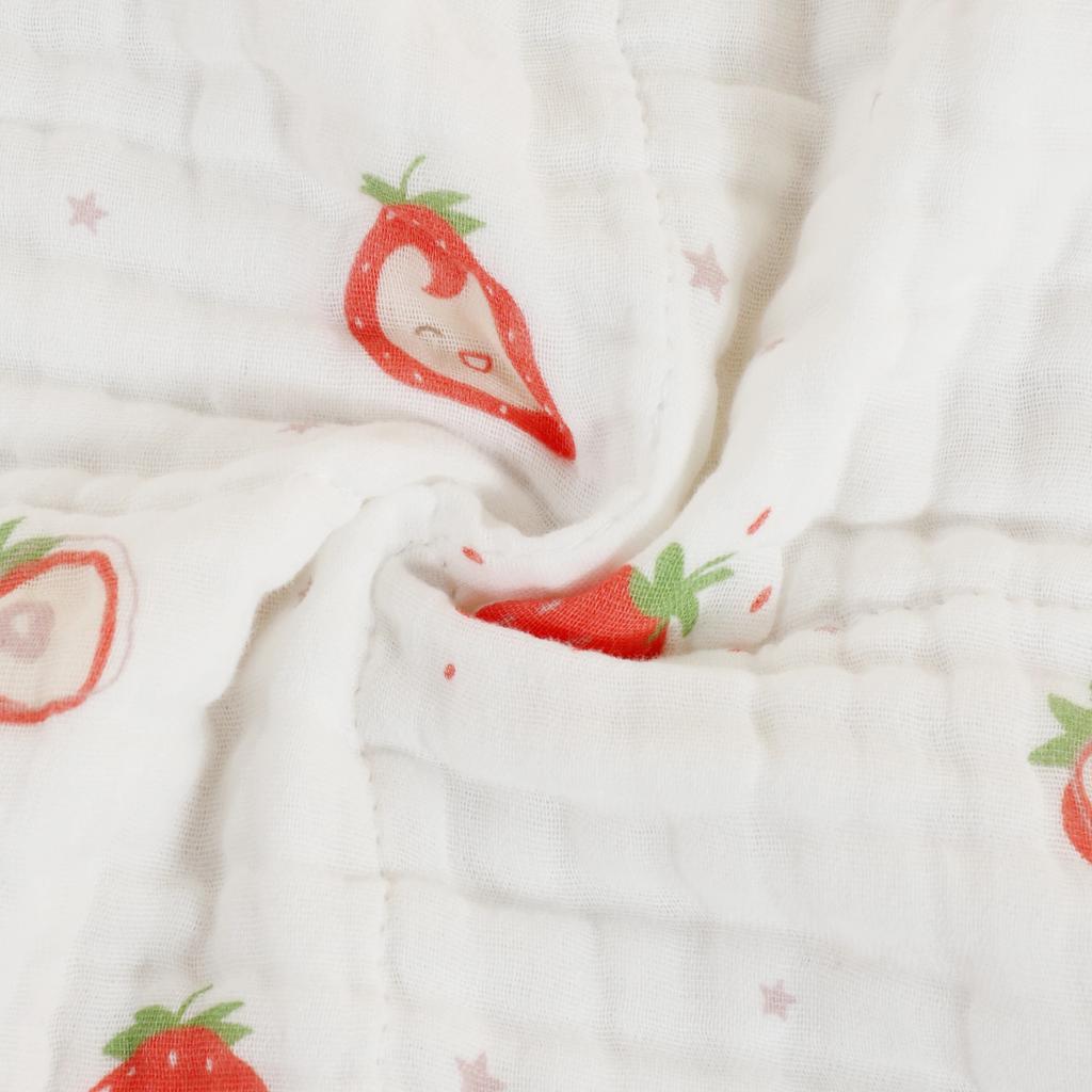 Экологическое дышащее хлопково-марлевое одеяло для новорожденных с принтом, муслиновое пеленальное одеяло, 6 слоев, детское банное полотенце