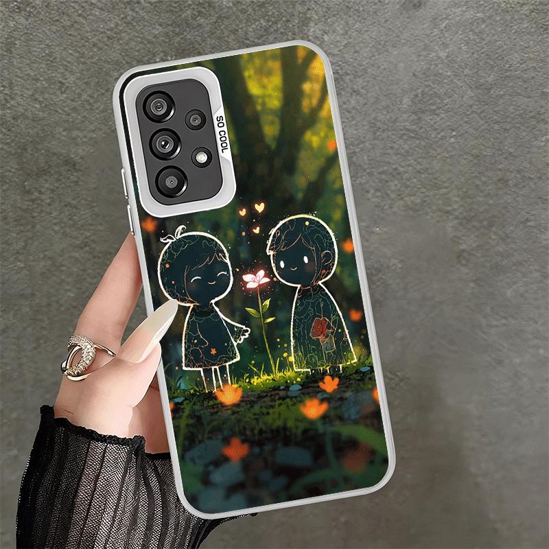 Nature Cute Child Painting Style Shockproof Phone Case for Samsung A17 A16 A15 A14 A37 A57 A36 A56 A26 A35 A55 A25 A34 A54 A24 A