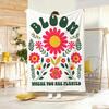 Плед-покрывало B-Boho с цветочным принтом и цитатой, легкий, 240 г, фланелевое, мягкое, приятное для кожи, для охлаждения летом