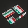 Aluminum Alloy Shield Styling Italian National Flag Emblem Decals Car Doors Decor Italy Flags Stickers