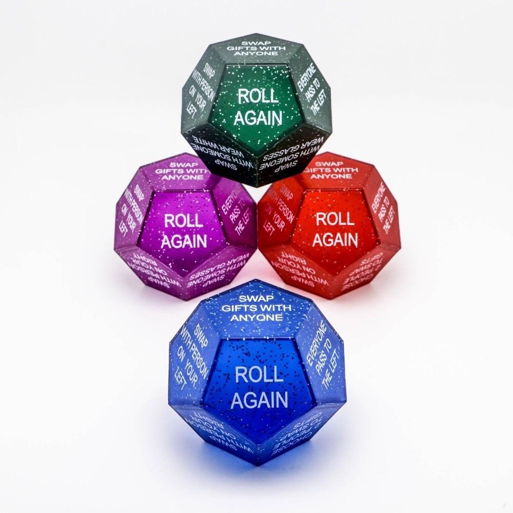 Sparkling Finish Santa Swap Gift Exchange Dice 12-Sided Holiday Party Dice Christmas Party