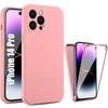 360 Case - EF CONNECTION - for iPhone 14 Pro - Pink - Full Protection - Anti-Scratch