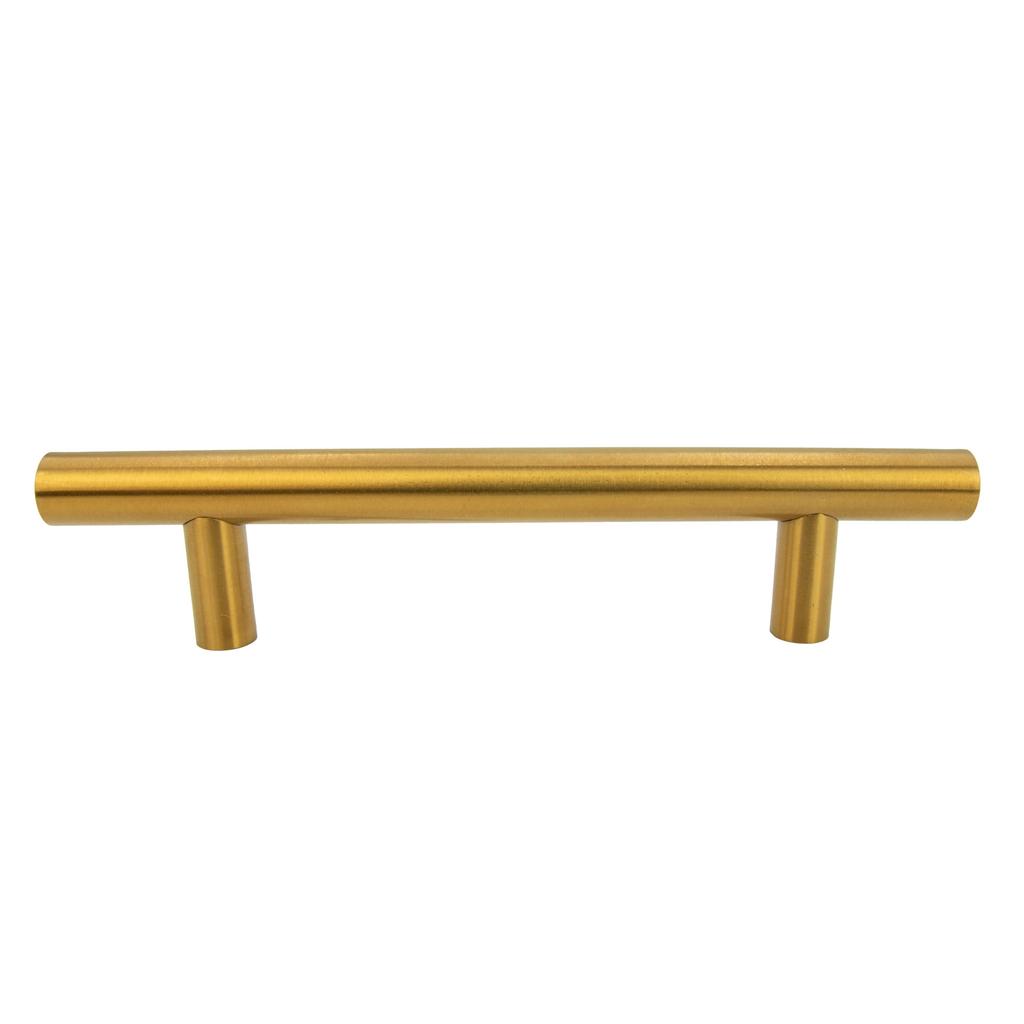 10 x Furniture handle Railing 96 mm gold