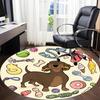 1 шт. Игрушки для собак Офисный круглый коврик, Ковер для офиса, Игровой, Легкий круглый напольный коврик yy260205086
