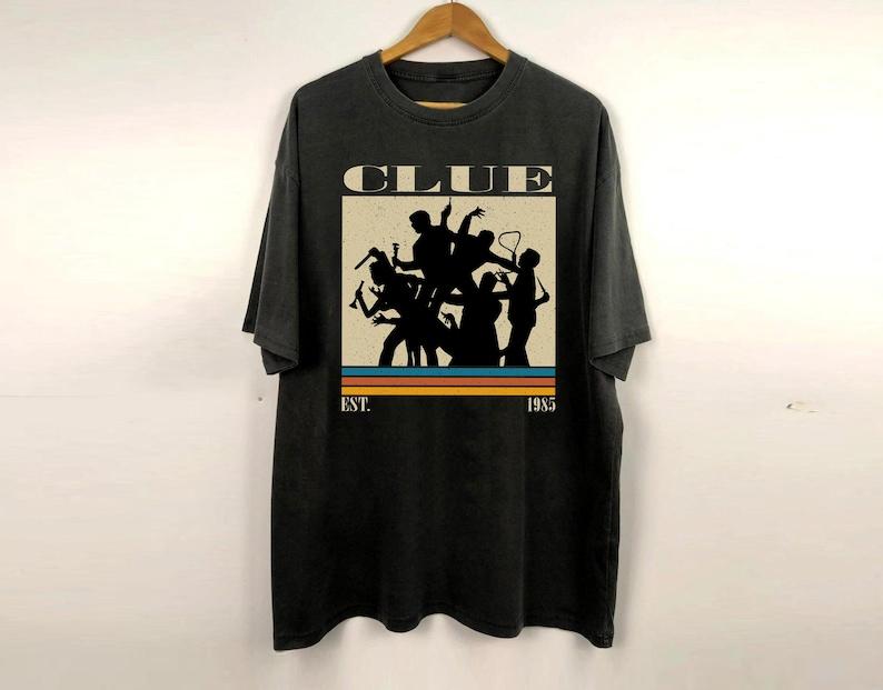 Clue TShirt Clue Movie Film Vintage Retro Shirt Classic Gifts For Him Christmas Gifts